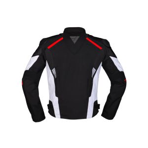 Modeka Lineos blouson de moto (noir / blanc / rouge)