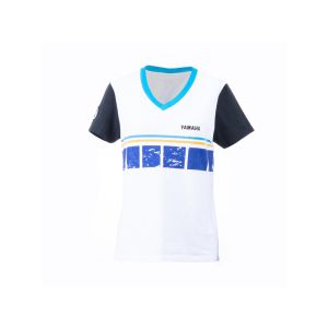 Yamaha Faster Sons Speedblock T-Shirt Damen (weiß/blau/schwarz)