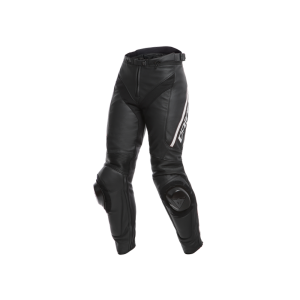 Pantalon de bottes de moto Dainese Delta 3 pour femme (noir / blanc)