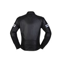 Modeka août 75 veste de moto en cuir (noir / blanc)