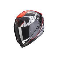 Scorpion Exo-1400 Air Carbon Aranea casque intégral (carbone / noir / blanc / rouge)